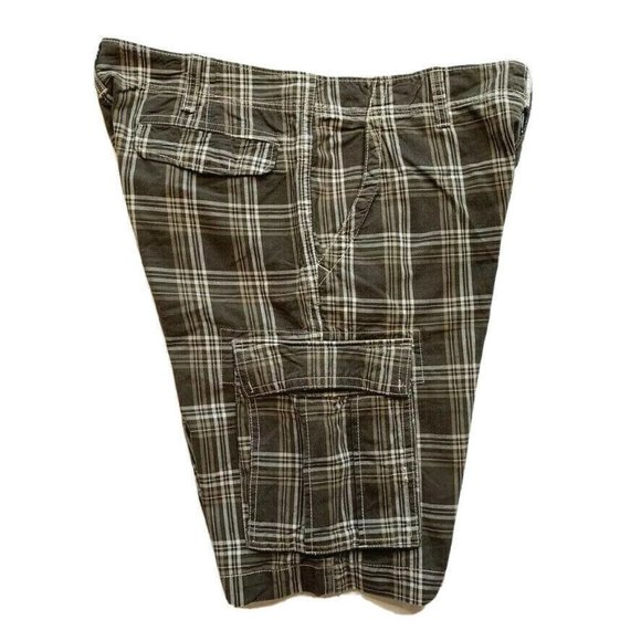 Old Navy Cargo Shorts Mens‎ 38 (39) Relaxed Madras Plaid Long Hiking Outdoor Y2K - Picture 3 of 12